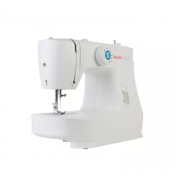 Máquina de costura semiautomática SINGER M2105 – 8 pontos, casa de botão em 4 passos, braço livre, elétrica, branca