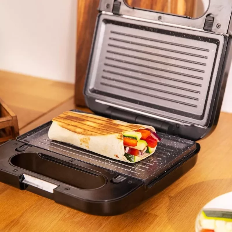 Cecotec Máquina de sandes | Rock’nToast 4in1 | 1000 W | Número de placas 4 | Preto