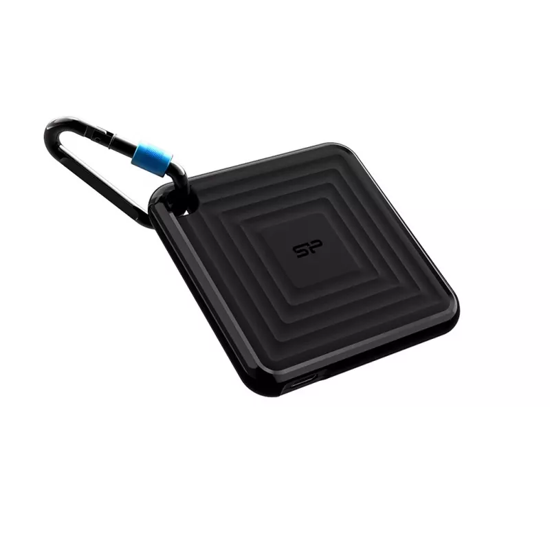 SILICON POWER PC60 - SSD - 1TB - externo (portátil) - USB 3,2 Gen 2 - AES de 256 bits - preto (SP010TBPSDPC60CK)