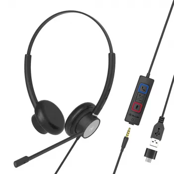 Headset Tellur Voice 420 headset com fios binaural preto TLL411006