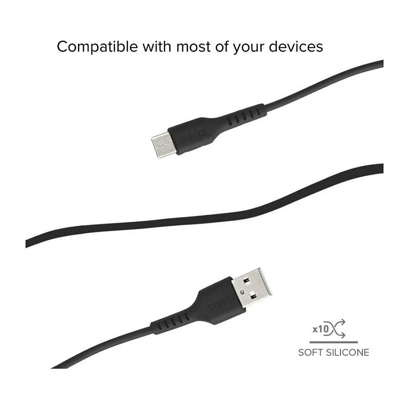 SBS TECABLEMICRO2K 2 m cabo USB A Micro-USB B macho-macho preto (TEKabelMICRO2K)