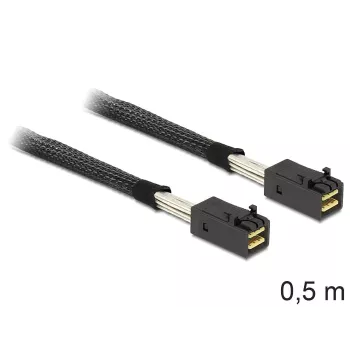 Delock – cabo SAS interno – SAS 6Gbit/s – 4x Mini SAS HD (SFF-8643) para 4x Mini SAS HD (SFF-8643) – 50 cm – para ref.ª: 62703, 62704