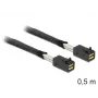 Delock – cabo SAS interno – SAS 6Gbit/s – 4x Mini SAS HD (SFF-8643) para 4x Mini SAS HD (SFF-8643) – 50 cm – para ref.ª: 62703, 62704