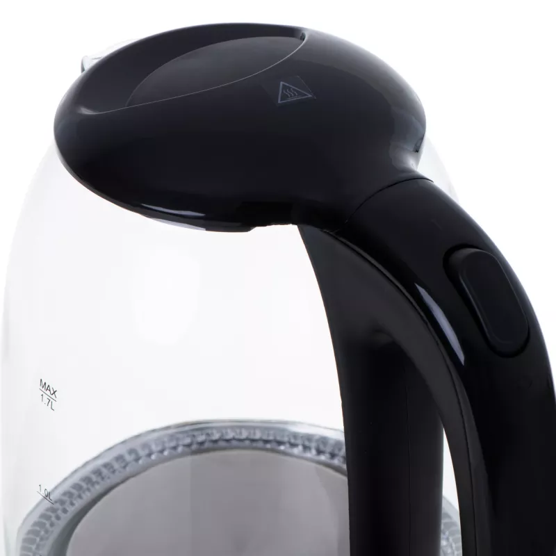 Mesko | Chaleira elétrica | MS 1302b | Elétrica | 2200 W | 1,7 L | Vidro | Base rotativa 360° | Preta