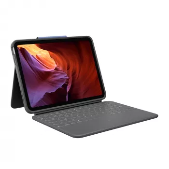 Logitech Rugged Folio - QWERTY - Espanhol - 1,8 cm - 1,2 mm - Apple - iPad (10.ª geração) Modelo: A2696 - A2757 - A2777
