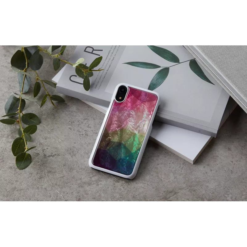 Capa para telemóvel iKins para iPhone XR – design de flores aquáticas, branca