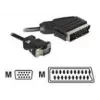 Adaptador de cabo de vídeo DeLOCK 65028 SCART (21 pinos) para VGA (D-Sub) 2 m