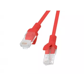 Cabo de patch de rede LANBERG Cat.5e UTP 1,5 m, vermelho, condutor CCA, 26 AWG, 100 MHz
