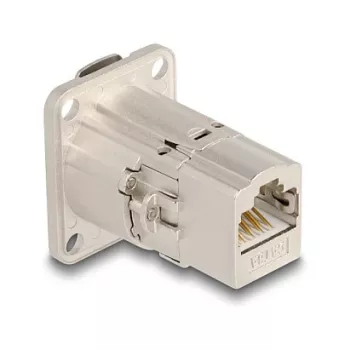 DeLOCK 67062 Passagem embutida D-Type RJ45 Cat.6A STP, metal