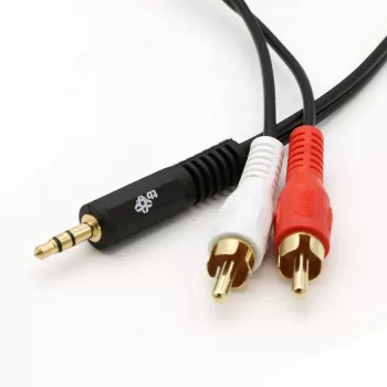 Cabo TB mini jack 3,5mm - 2x RCA M/M 1,5m (AKTBXAJ2RCA150B)