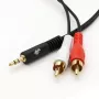 Cabo TB mini jack 3,5mm - 2x RCA M/M 1,5m (AKTBXAJ2RCA150B)