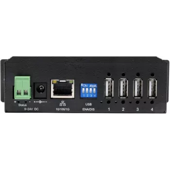 Exsys Ethernet GLAN 1x to 4x USB2.0 4-Port Device Server fonte de alimentação incluída 15KV - conjunto de cabos/adaptadores - Digital/Data