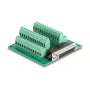 DeLOCK D-Sub HD 44 pinos conector fêmea para régua de terminais para calha DIN 84 mm x 86 mm x 30 mm
