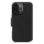 Capa de couro para iPhone 16, preto