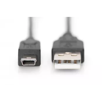Cabo de ligação USB A / Mini-USB B M/M 1 m preto