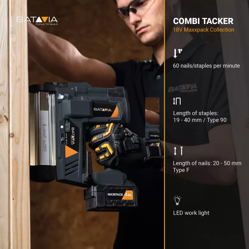 Batavia B.V. | Agrafador combinado 18V - Sem bateria e carregador