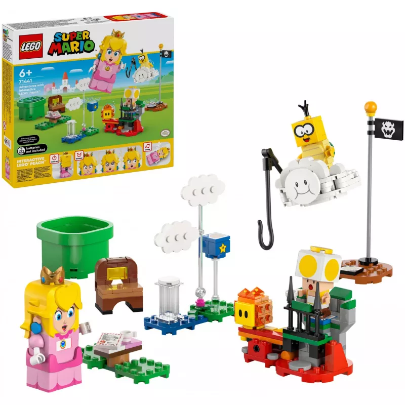 Brinquedo de construção LEGO 71441 Super Mario figura interativa LEGO Peach, compatível com o sistema LEGO