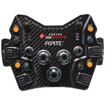 Button Box Asetek SimSports Forte GT — painel de controlo de corrida compacto com botões configuráveis e codificadores rotativos