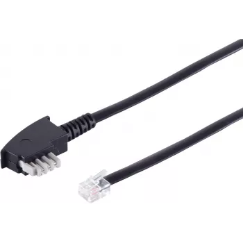 Cabo de telefone ShiverPeaks 70153 com ficha TAE-N para ligações de rede fixa