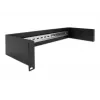 Delock 66884 Painel de calha DIN de 19 polegadas, 2U, preto
