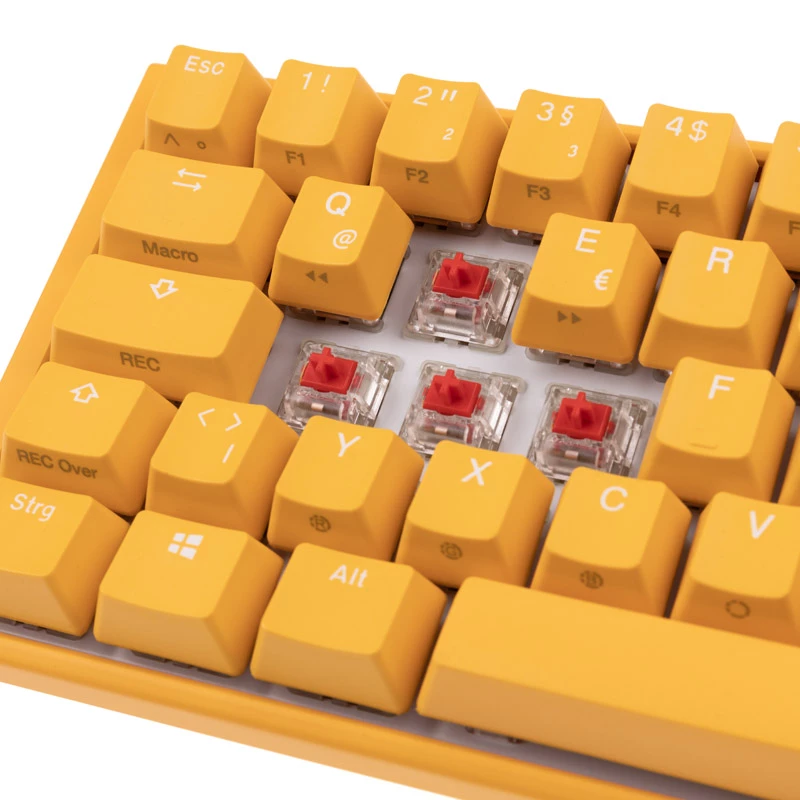 Teclado gaming Ducky One 3 SF amarelo USB mecânico RGB LED