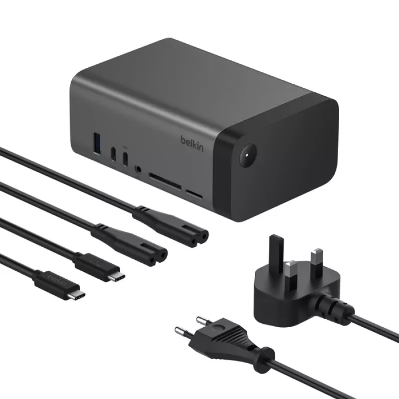 Hub Belkin Connect USB Type-C 10000 Mbit/s cinzento