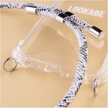 Colar Lookabe Snake Edition para iPhone XR, prateado – acessório portátil para telefone