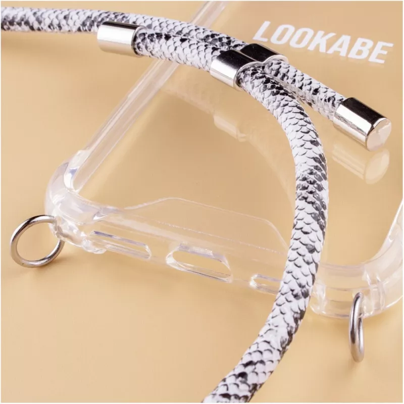 Colar Lookabe Snake Edition para iPhone XR, prateado – acessório portátil para telefone