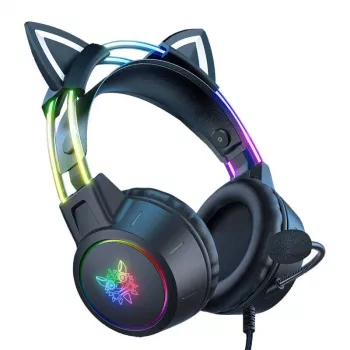 Headset Onikuma X15 PRO headset gaming gato preto