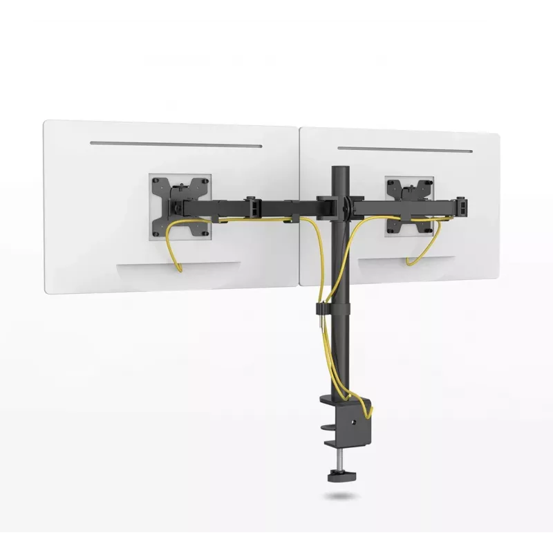 Suporte de secretária para dois monitores MONTIS Dual Monitor Mount Everest MT015, 13–27 polegadas, 2 braços, máx. 16 kg, VESA 75x75–100x100, preto