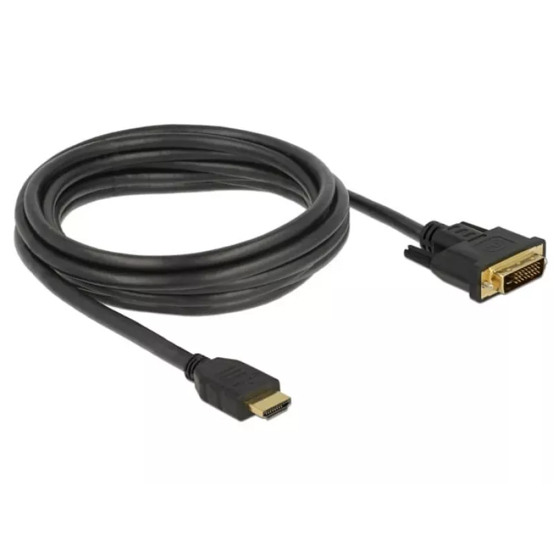 Adaptador de cabo de vídeo DeLOCK 85655 3 m HDMI Type-A DVI preto