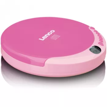 Leitor de CD portátil Lenco CD-011 Rosa