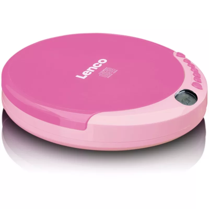 Leitor de CD portátil Lenco CD-011 Rosa