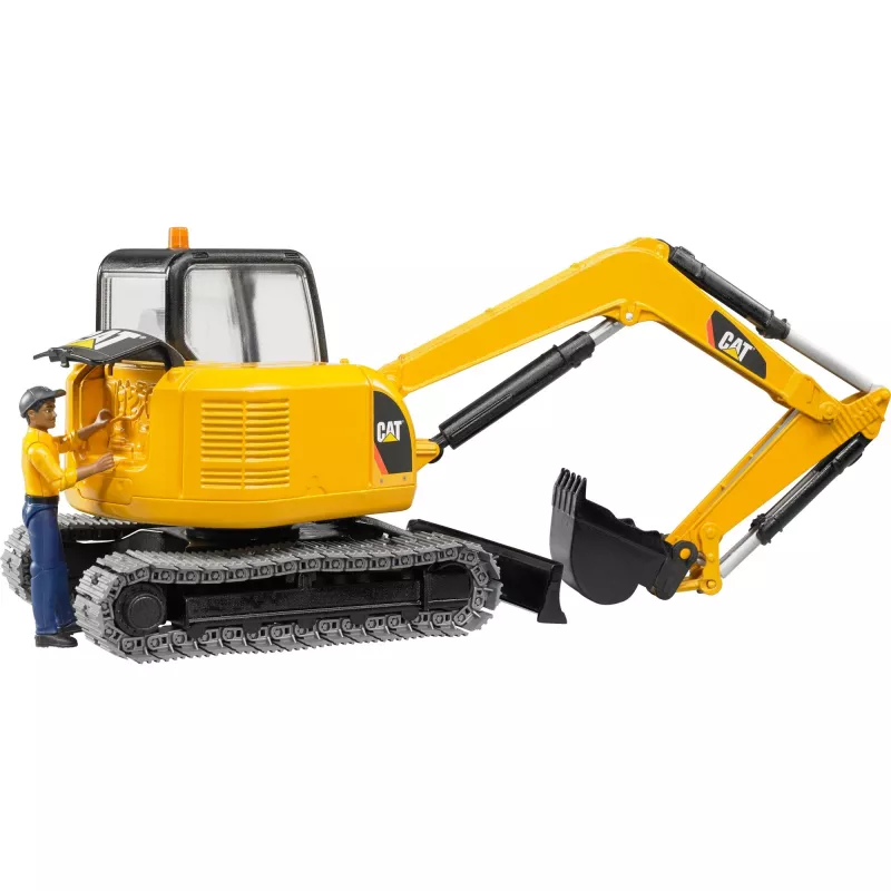 Brudder CAT mini-escavadora com operário