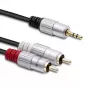 Cabo de áudio Qoltec 52339 1m 2x RCA 3,5 mm preto