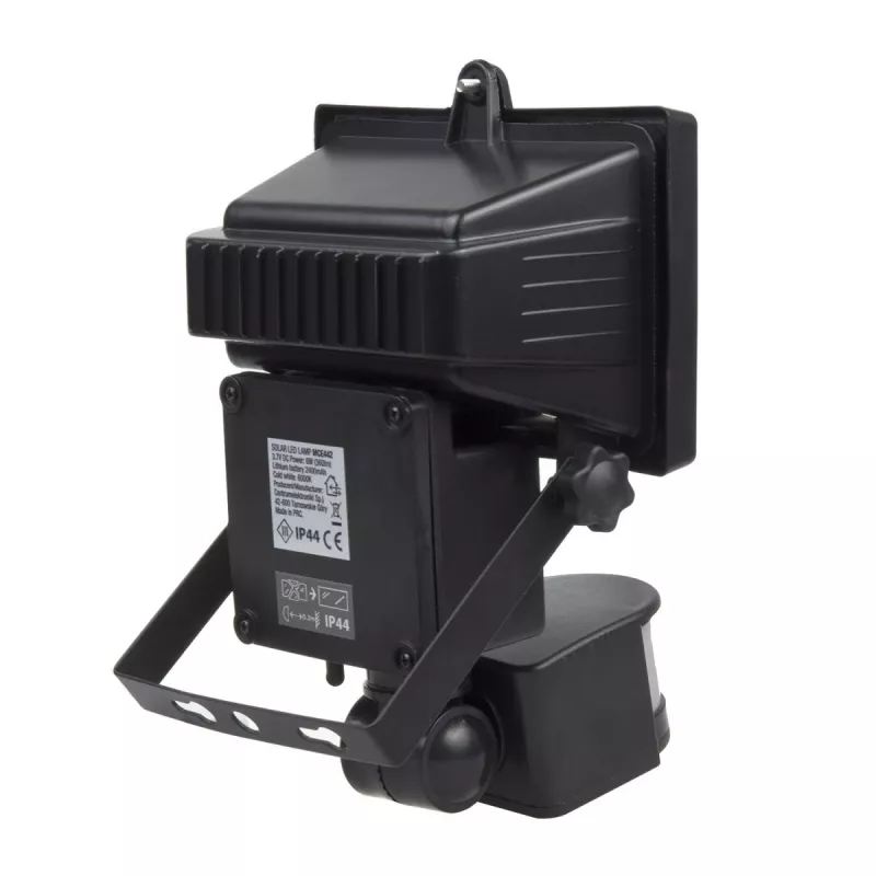 Projetor LED solar Maclean MCE442 com detetor de movimento projetor de parede luz crepuscular IP44 6W 6000K
