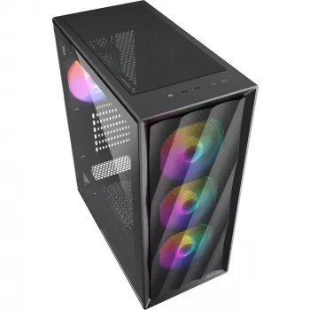 Caixa de computador Sharkoon VK4 Rainbow ATX preta