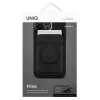 Carteira magnética para cartões UniQ Flixa — compatível com MagSafe, preta (preto azeviche)