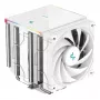 Arrefecedor de ar DeepCool AK620 Digital SE White — duas ventoinhas de 120 mm, 6 heatpipes, PWM, suporte LGA-1700, ecrã integrado