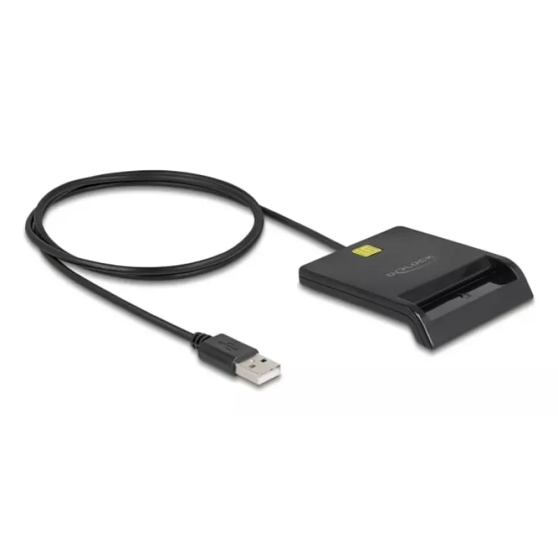 Leitor de cartões inteligentes DeLOCK 91724 USB Type-A preto