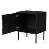 Mesa de cabeceira Cama INSERTO, 2 unid., 50x40x61.5 cm, preto + LED