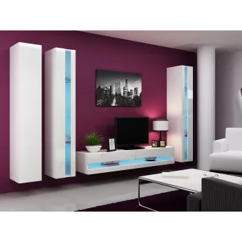 Estante Cama VIGO NEW 180/40/30 branco/branco brilhante