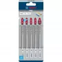 Bosch T 302 H Clean for PVC lâmina para serra tico-tico, 132 mm, profundidade de corte máx. 65 mm, 5 unid.