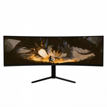 Monitor LED Curvo 49 polegadas Arozzi Nova — 5120 x 1440 Dual QHD, painel VA, 4 ms, hub USB, VESA