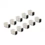 DeLOCK 88118 Módulo Keystone plano preto RJ-45 10 unidades