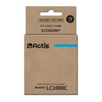 Conjunto de tinteiros compatíveis ACTIS KB-1000C para Brother LC1000C/LC970C, ciano, 36 ml, capacidade standard