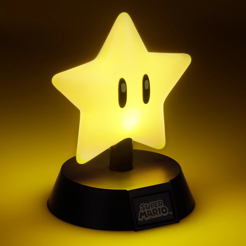 Candeeiro de mesa Paladone Super Mario Super Star Icon Light — luz noturna LED decorativa