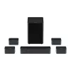 Altifalante Ultimea Poseidon D80 preto 7.1 canais, 8 altifalantes, com fios e sem fios, subwoofer ativo
