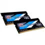 SO-DIMM 16 GB DDR4-3200 (2x 8 GB) dual-kit, memória RAM preta, F4-3200C22D-16GRS, Ripjaws, INTEL XMP