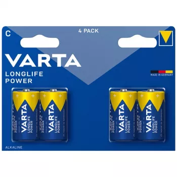 Varta 4914 Longlife Power Baby C (LR14) Pilha alcalina, pack de 4
